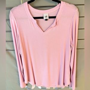 Cabi Simple Tee in baby pink, size Medium.
